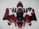 Rojo Negro ABS Plástica Honda CBR 600 RR 2003-2004 Rojo Negro ABS Plástica Honda CBR 600 RR 2003-2004