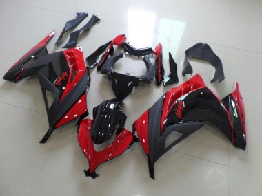 Rojo Negro ABS Plástica Kawasaki ZX 300R 2013-2016