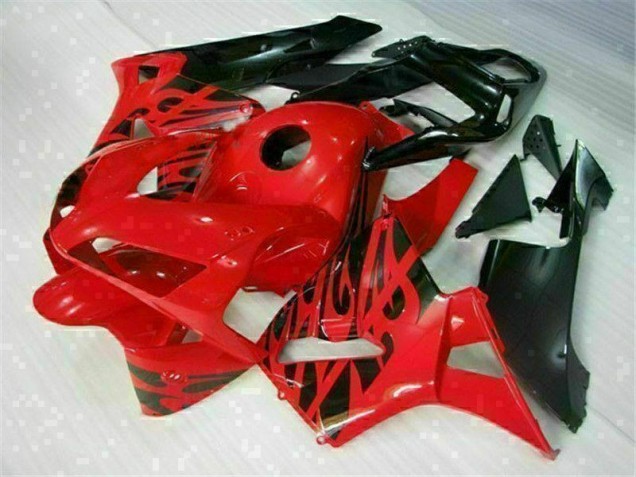 Rojo Negro ABS Plástico Honda CBR 600 RR 2003-2004
