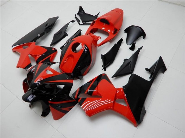Rojo Negro ABS Plástico Honda CBR 600 RR 2005-2006 Rojo Negro ABS Plástico Honda CBR 600 RR 2005-2006