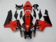 Rojo Negro ABS Plástico Honda CBR 600 RR 2005-2006 Rojo Negro ABS Plástico Honda CBR 600 RR 2005-2006