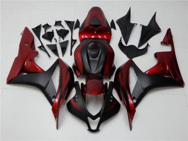 Rojo Negro ABS Plástico Honda CBR 600 RR 2007-2008
