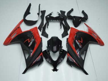 Rojo Negro ABS Plástico Kawasaki ZX 300R 2013-2016