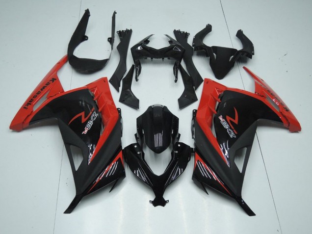 Rojo Negro ABS Plástico Kawasaki ZX 300R 2013-2016 Rojo Negro ABS Plástico Kawasaki ZX 300R 2013-2016