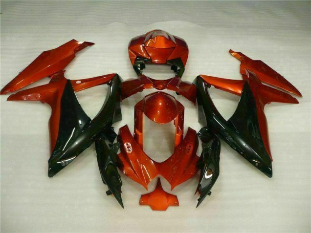 Rojo Negro ABS Plástico Suzuki GSXR 600 / 750 K8 2008-2010 Rojo Negro ABS Plástico Suzuki GSXR 600 / 750 K8 2008-2010