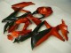 Rojo Negro ABS Plástico Suzuki GSXR 600 / 750 K8 2008-2010 Rojo Negro ABS Plástico Suzuki GSXR 600 / 750 K8 2008-2010
