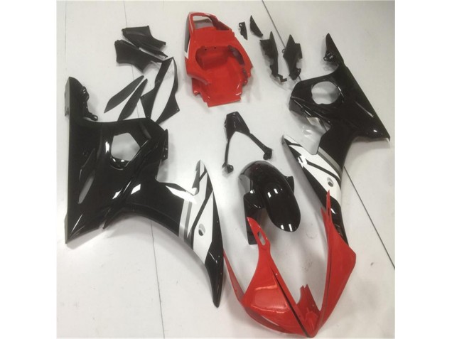 Rojo Negro Blanco Carenado Yamaha R6 2003-2005 Rojo Negro Blanco Carenado Yamaha R6 2003-2005