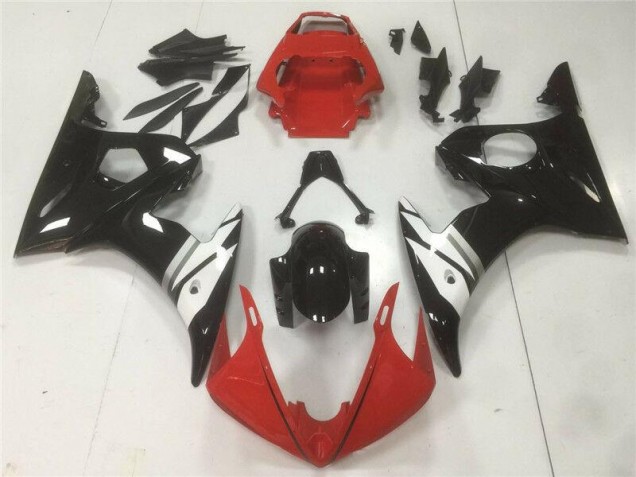 Rojo Negro Blanco Carenado Yamaha R6 2003-2005 Rojo Negro Blanco Carenado Yamaha R6 2003-2005