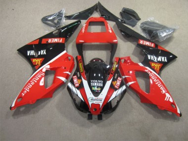 Rojo Negro Blanco Santander Carenado Yamaha R1 2009-2011