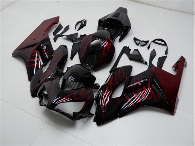 Rojo Negro Carenado & Plástico Honda CBR 1000 RR 2004-2005