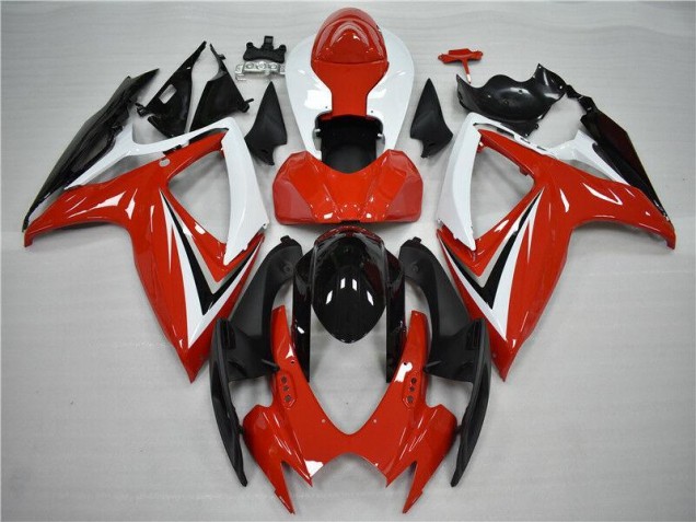 Rojo Negro Carenado & Plástico Suzuki GSXR 600 / 750 K6 2006-2007