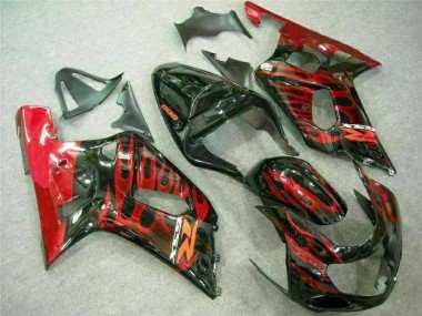 Rojo Negro Carenado Suzuki GSXR 600 / 750 K1 K2 K3 2001-2003