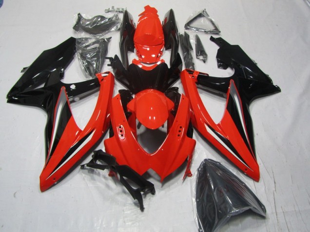 Rojo Negro Carenado Suzuki GSXR 600 K8 2008-2010 Rojo Negro Carenado Suzuki GSXR 600 K8 2008-2010