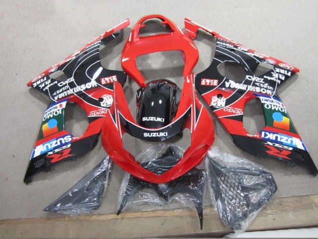 Rojo Negro Denso Carenado Suzuki GSXR 1000 K1 2000-2002 Rojo Negro Denso Carenado Suzuki GSXR 1000 K1 2000-2002