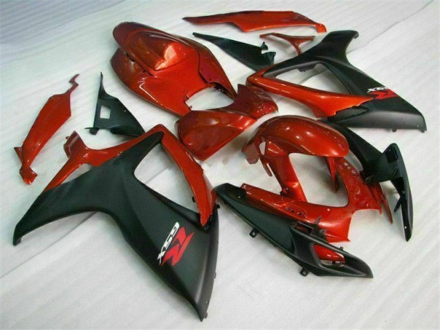 Rojo Negro Inyección Kit Carenado Suzuki GSXR 600 / 750 K6 2006-2007 Rojo Negro Inyección Kit Carenado Suzuki GSXR 600 / 750 K6 2006-2007
