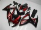 Rojo Negro Kit Carenado Inyección Suzuki GSXR 600 / 750 K6 2006-2007