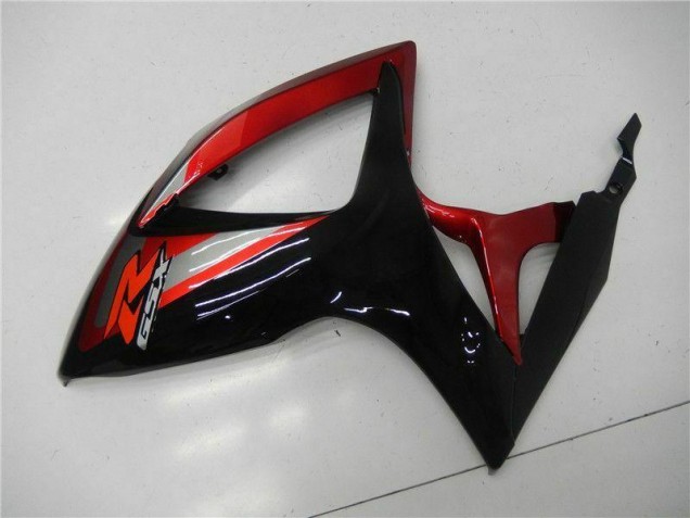 Rojo Negro Kit Carenado Inyección Suzuki GSXR 600 / 750 K6 2006-2007