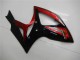 Rojo Negro Kit Carenado Inyección Suzuki GSXR 600 / 750 K6 2006-2007