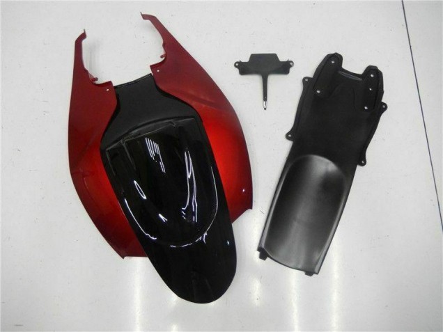 Rojo Negro Kit Carenado Inyección Suzuki GSXR 600 / 750 K6 2006-2007