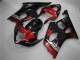 Rojo Negro Kit Carenado Suzuki GSXR 1000 K3 2003-2004