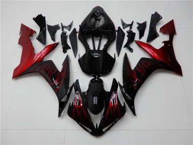 Rojo Negro Kit Completo Carenado Yamaha R1 2004-2006