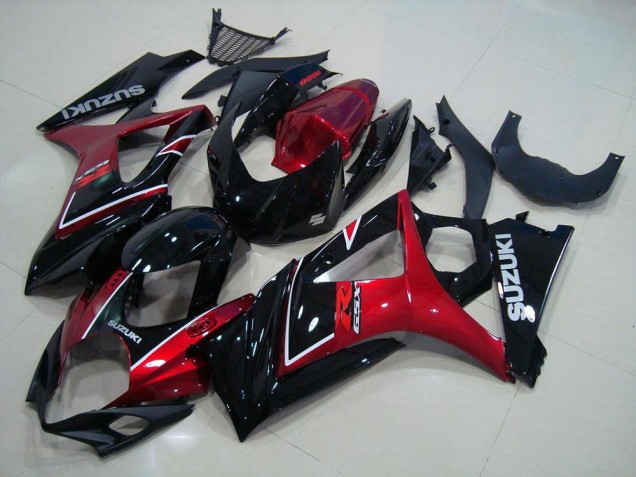Rojo Negro Kits Carenado Suzuki GSXR 1000 K7 2007-2008 Rojo Negro Kits Carenado Suzuki GSXR 1000 K7 2007-2008