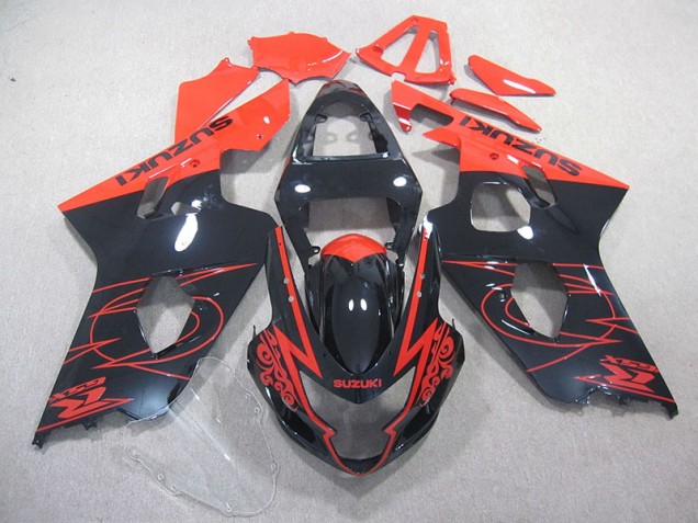 Rojo Negro Kits Carenado Suzuki GSXR 750 K4 2004-2005 Rojo Negro Kits Carenado Suzuki GSXR 750 K4 2004-2005