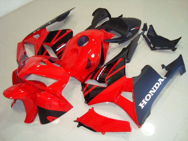 Rojo Negro Kits Completo Carenado ABS Honda CBR 600 RR 2005-2006