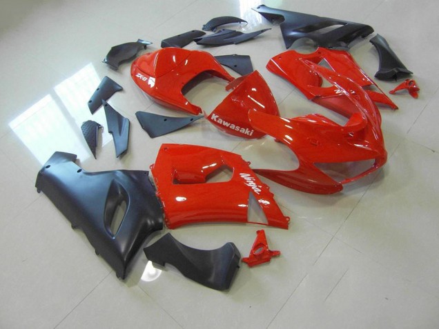 Rojo & Negro Mate Carenado Kawasaki ZX6R 2005-2006 Rojo & Negro Mate Carenado Kawasaki ZX6R 2005-2006