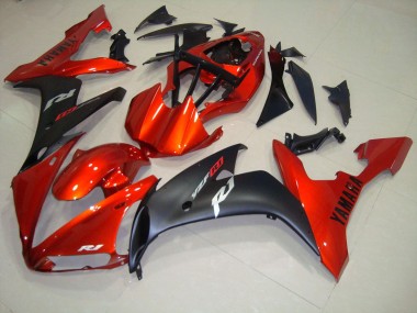 Rojo Negro Mate Carenado Yamaha R1 2004-2006