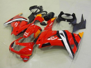Rojo Negro Plástica Kawasaki ZX 250R 2008-2012