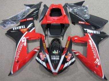 Rojo Negro Santander Carenado Yamaha R1 2002-2003