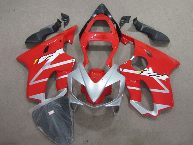 Rojo Plata ABS Kits Carenado Honda CBR 600 F4i 2001-2003