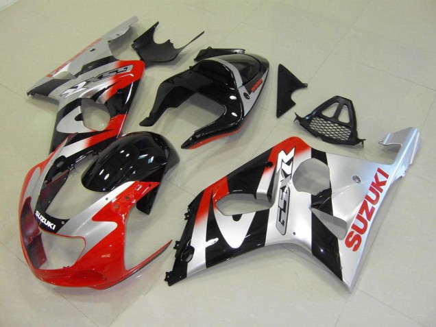 Rojo Plata Carenado Suzuki GSXR 1000 K1 2000-2002 Rojo Plata Carenado Suzuki GSXR 1000 K1 2000-2002