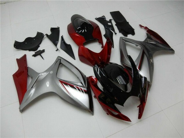 Rojo Plata Carenado Suzuki GSXR 600 / 750 K6 2006-2007