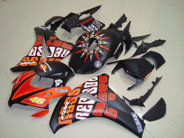 Rossi Negro Mate Carenado Honda CBR 1000 RR 2008-2011