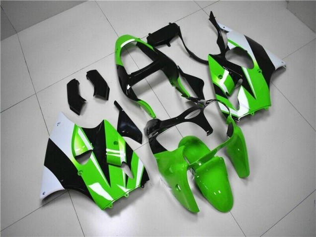 Verde Blanco Negro Carenado Kawasaki ZX6R 2000-2002 Verde Blanco Negro Carenado Kawasaki ZX6R 2000-2002