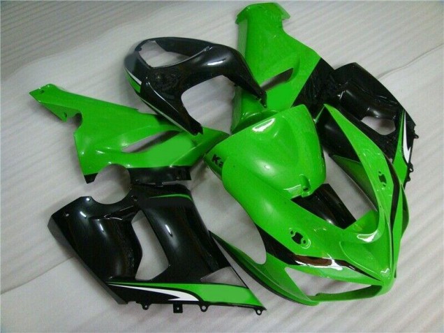 Verde Blanco Negro Carenado Kawasaki ZX6R 2005-2006 Verde Blanco Negro Carenado Kawasaki ZX6R 2005-2006