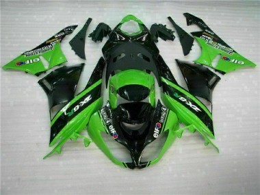 Verde Negro ABS Plástico Kawasaki ZX6R 2009-2012
