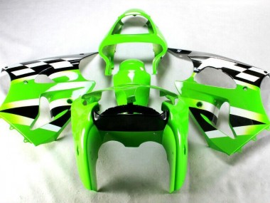 Verde Negro Blanco Kits ABS Carenado Kawasaki ZX6R 2000-2002