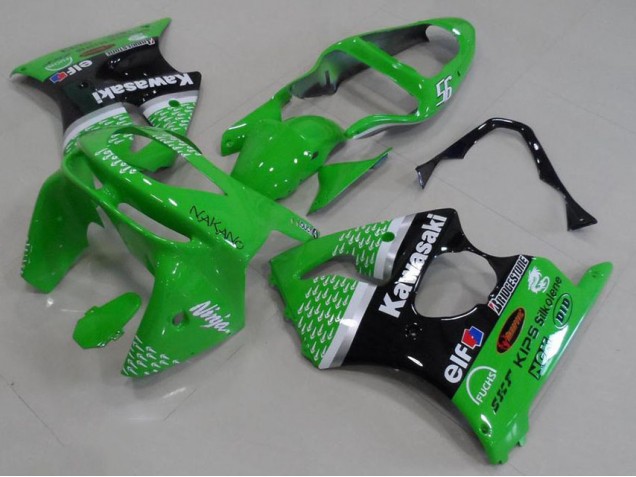 Verde Negro Carenado Kawasaki ZX6R 1998-1999 Verde Negro Carenado Kawasaki ZX6R 1998-1999