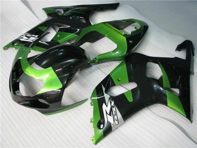 Verde Negro Carenado Suzuki GSXR 600 / 750 K1 K2 K3 2001-2003 Verde Negro Carenado Suzuki GSXR 600 / 750 K1 K2 K3 2001-2003