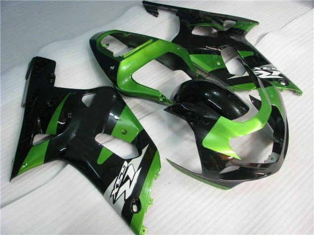 Verde Negro Carenado Suzuki GSXR 600 / 750 K1 K2 K3 2001-2003 Verde Negro Carenado Suzuki GSXR 600 / 750 K1 K2 K3 2001-2003
