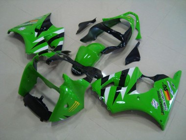 Verde Negro Carrocería Kawasaki ZX6R 2000-2002