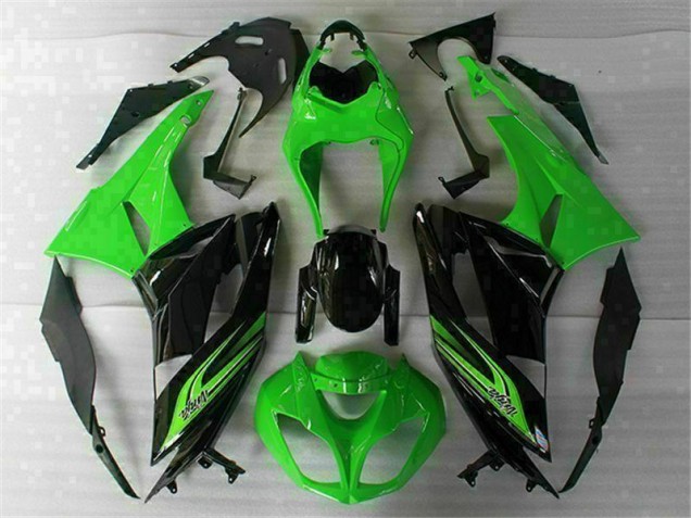Verde Negro Carrocería Kawasaki ZX6R 2009-2012 Verde Negro Carrocería Kawasaki ZX6R 2009-2012