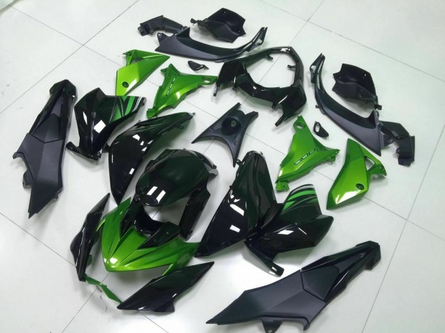 Verde Negro Inyección Kit Carenado Kawasaki Z800 2013-2016 Verde Negro Inyección Kit Carenado Kawasaki Z800 2013-2016