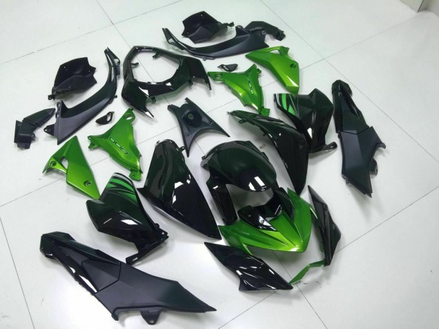 Verde Negro Inyección Kit Carenado Kawasaki Z800 2013-2016 Verde Negro Inyección Kit Carenado Kawasaki Z800 2013-2016