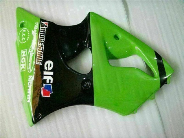 Verde Negro Inyección Kit Carenado Kawasaki ZX6R 2000-2002 Verde Negro Inyección Kit Carenado Kawasaki ZX6R 2000-2002