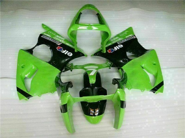 Verde Negro Inyección Kit Carenado Kawasaki ZX6R 2000-2002 Verde Negro Inyección Kit Carenado Kawasaki ZX6R 2000-2002