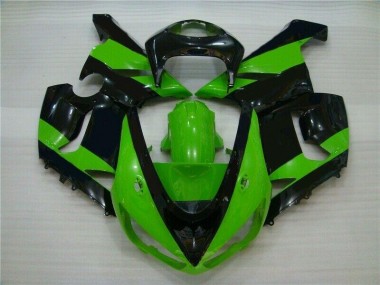 Verde Negro Inyección Kit Carenado Kawasaki ZX6R 2005-2006